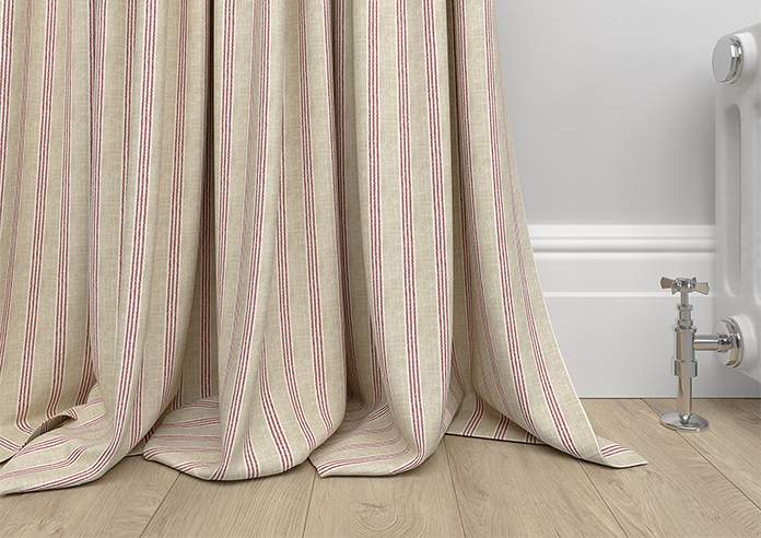 Emily Bond George Stripe Print, Red - Made to Measure Curtains - Image 6
